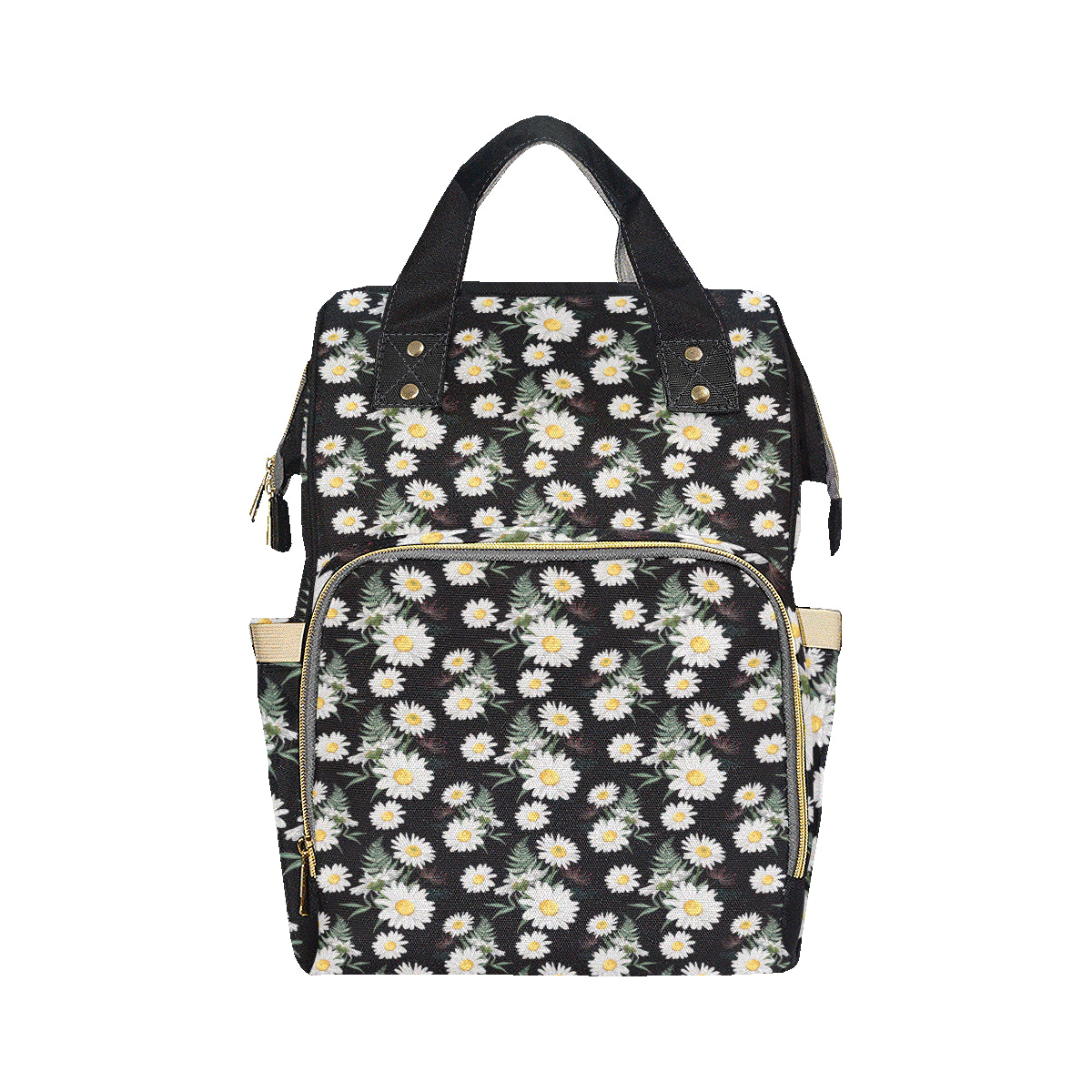 Daisy Pattern Print Design DS07 Diaper Bag Backpack