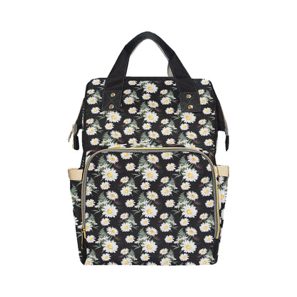 Daisy Pattern Print Design DS07 Diaper Bag Backpack