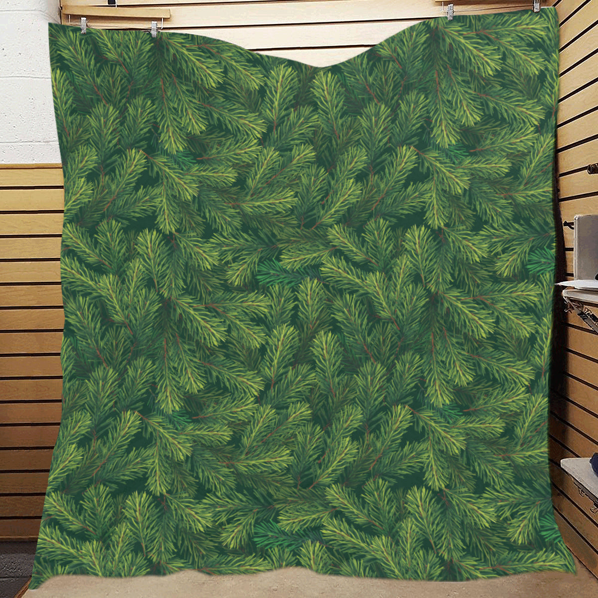 Christmas Tree Pattern Print Design 02 Premium Quilt