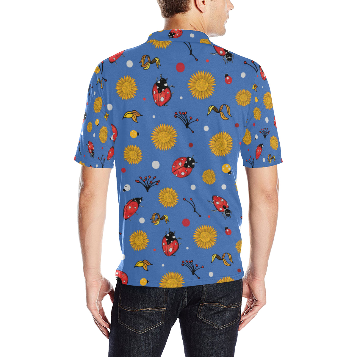 Ladybug Pattern Print Design 05 Men Polo Shirt