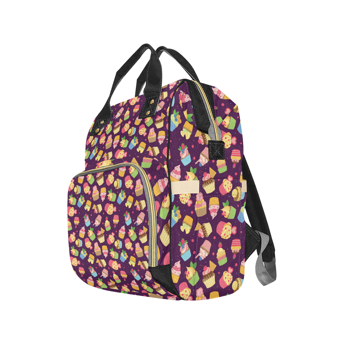 Cupcake Pattern Print Design 05 Diaper Bag Backpack