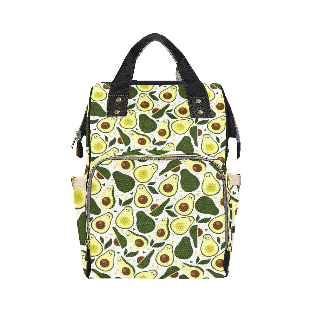 Avocado Pattern Print Design AC06 Diaper Bag Backpack