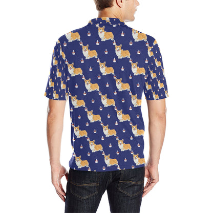 Pembroke Welsh Corgis Pattern Print Design A07 Men Polo Shirt