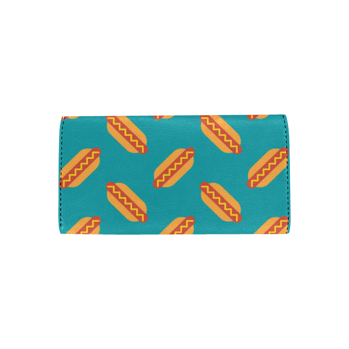 Hot Dog Pattern Print Design 03 Women's Trifold Wallet