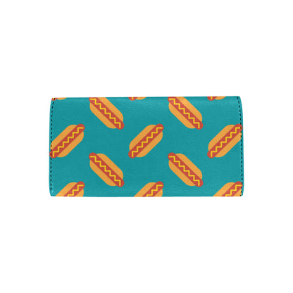 Hot Dog Pattern Print Design 03 Women's Trifold Wallet