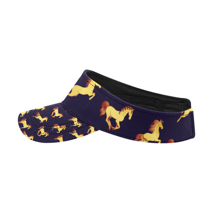 Gold Horse Pattern Unisex Sun Visor