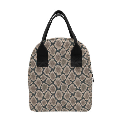 Snake Skin Design Print Insulated Lunch Bag