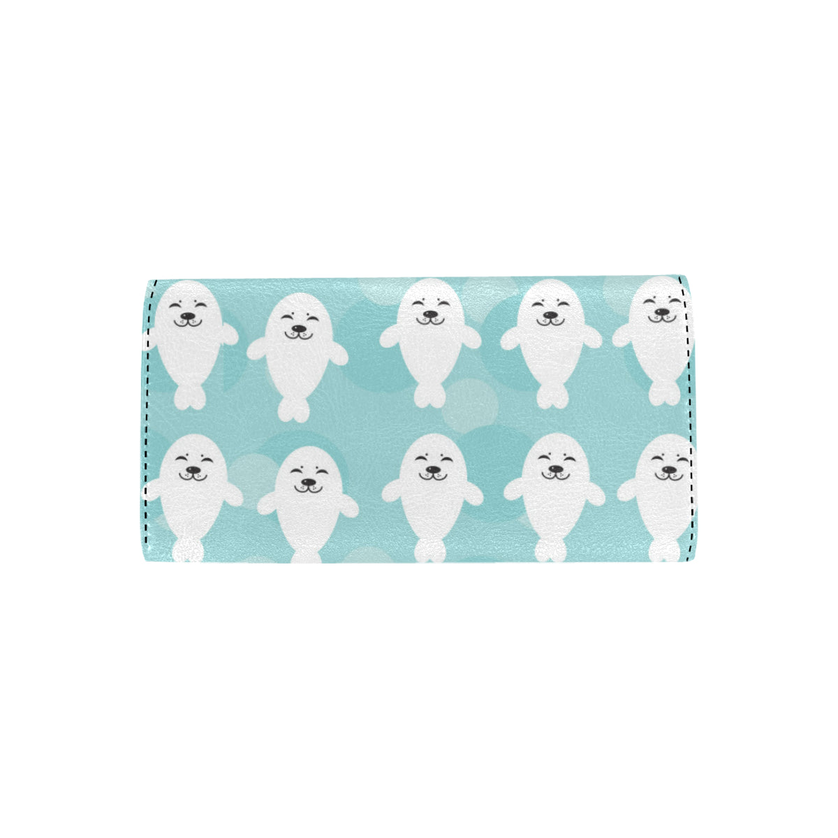 Sea Lion Baby Pattern Print Design 01 Women's Trifold Wallet