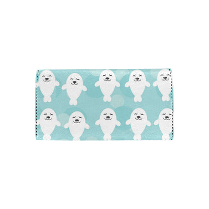 Sea Lion Baby Pattern Print Design 01 Women's Trifold Wallet
