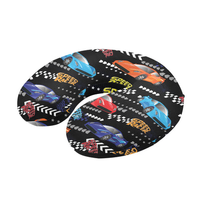 Racing Pattern Print Design A05 U-Shaped Travel Neck Pillow
