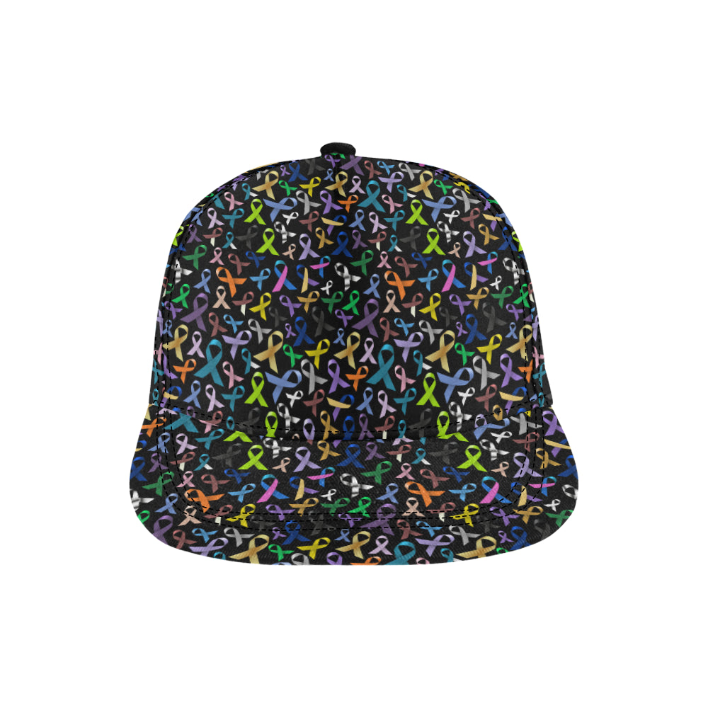 Breast Cancer Awareness Colorful Print Snapback Cap