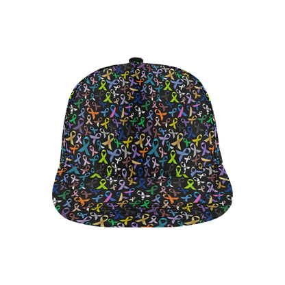 Breast Cancer Awareness Colorful Print Snapback Cap
