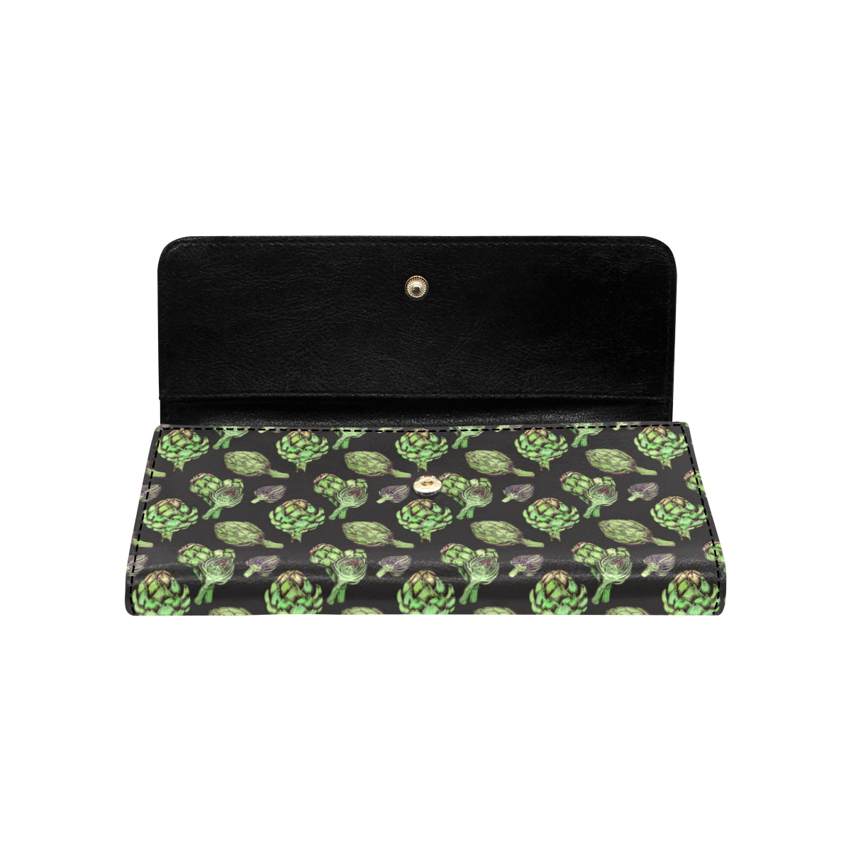 Artichoke Pattern Print Design 02 Women's Trifold Wallet