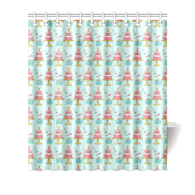 Cake Pattern Print Design 06 Shower Curtain