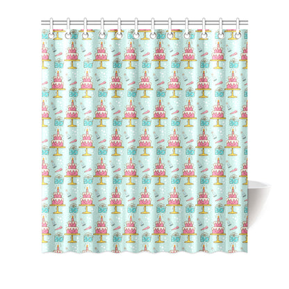 Cake Pattern Print Design 06 Shower Curtain