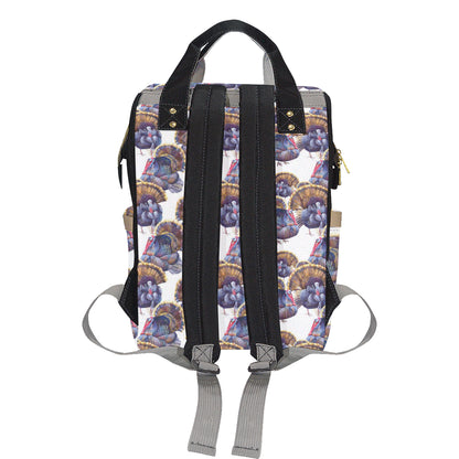 Turkey Pattern Print Design 01 Diaper Bag Backpack