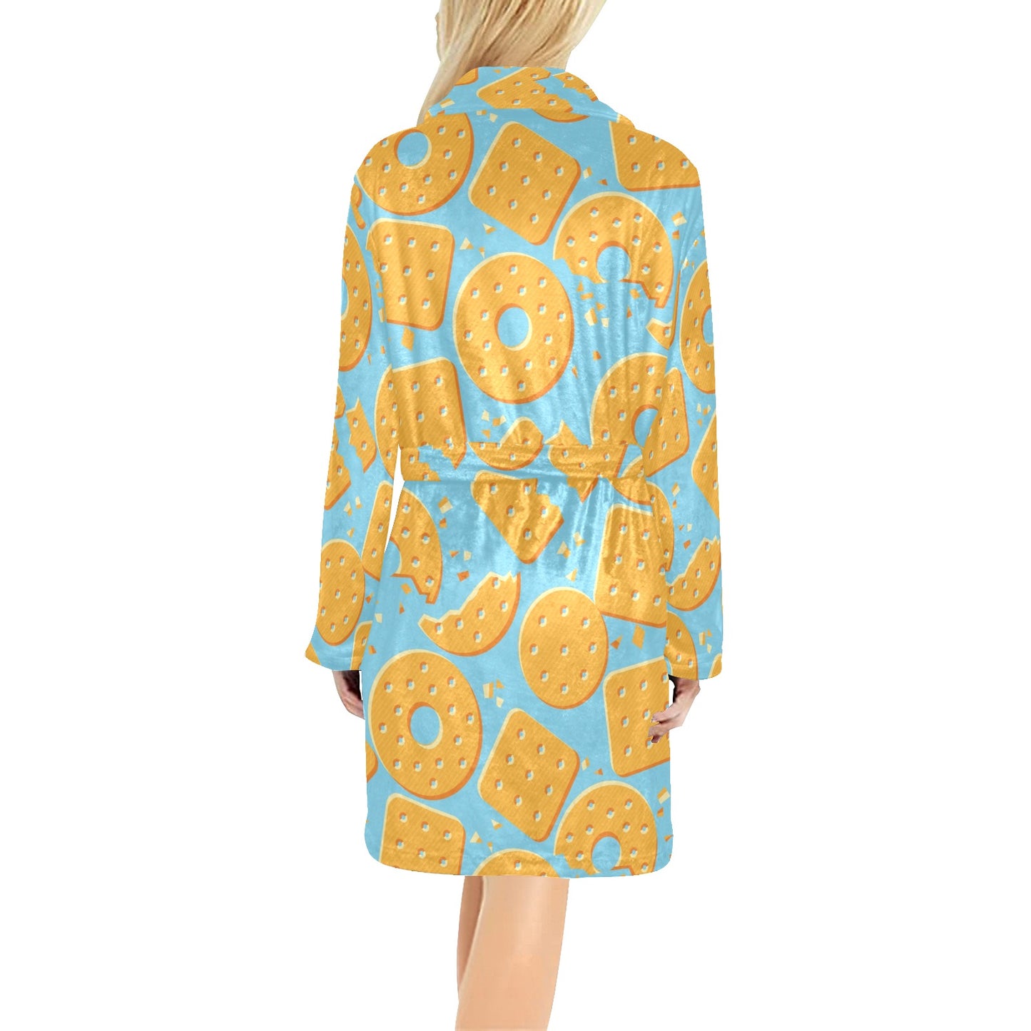Cracker Pattern Print Design 02 Women's Fleece Robe