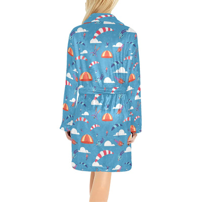 Skydiver Print Design LKS306 Women's Fleece Robe