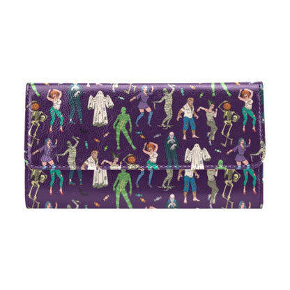 Creepy Zombie Print Design LKS302 Women's Trifold Wallet