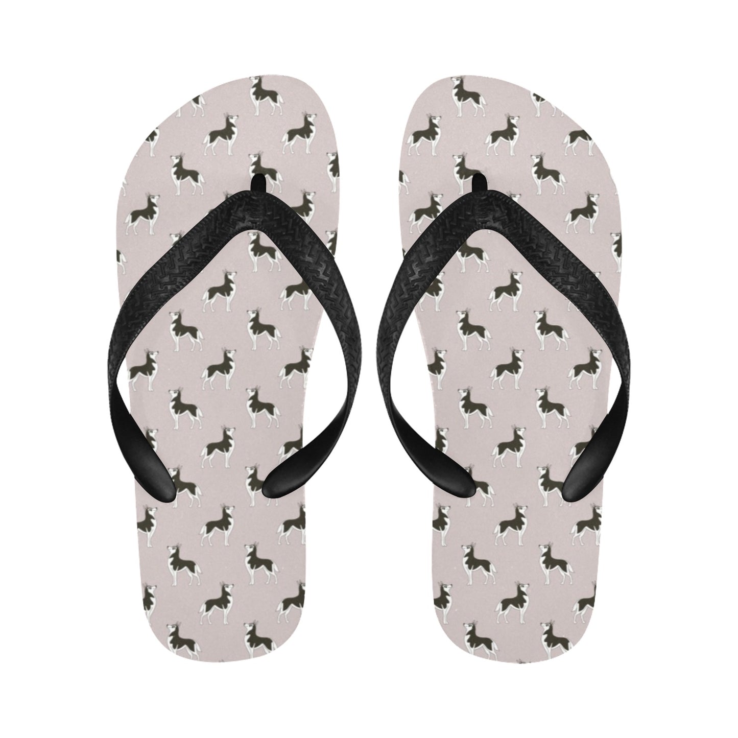 Siberian Huskies Print Design LKS301 Flip Flops