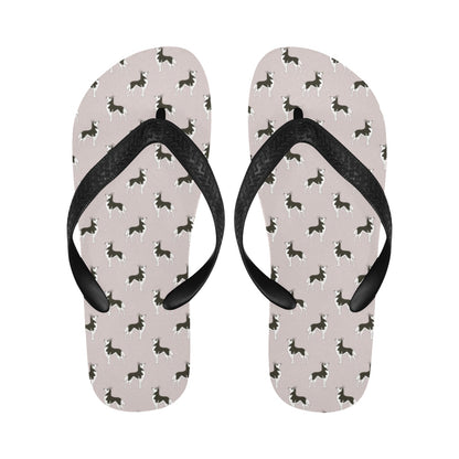 Siberian Huskies Print Design LKS301 Flip Flops