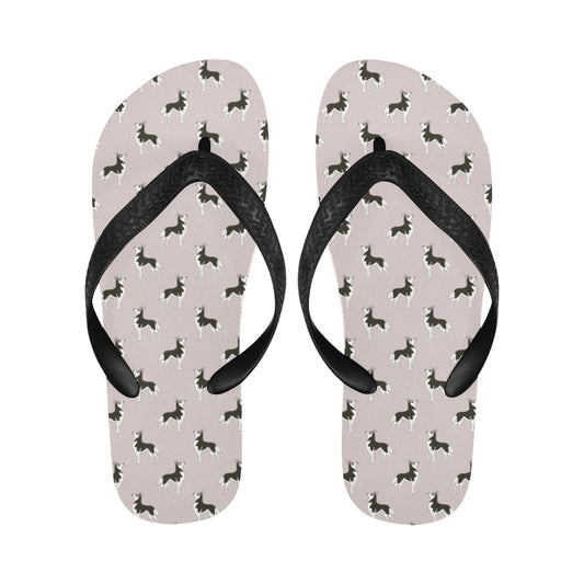 Siberian Huskies Print Design LKS301 Flip Flops