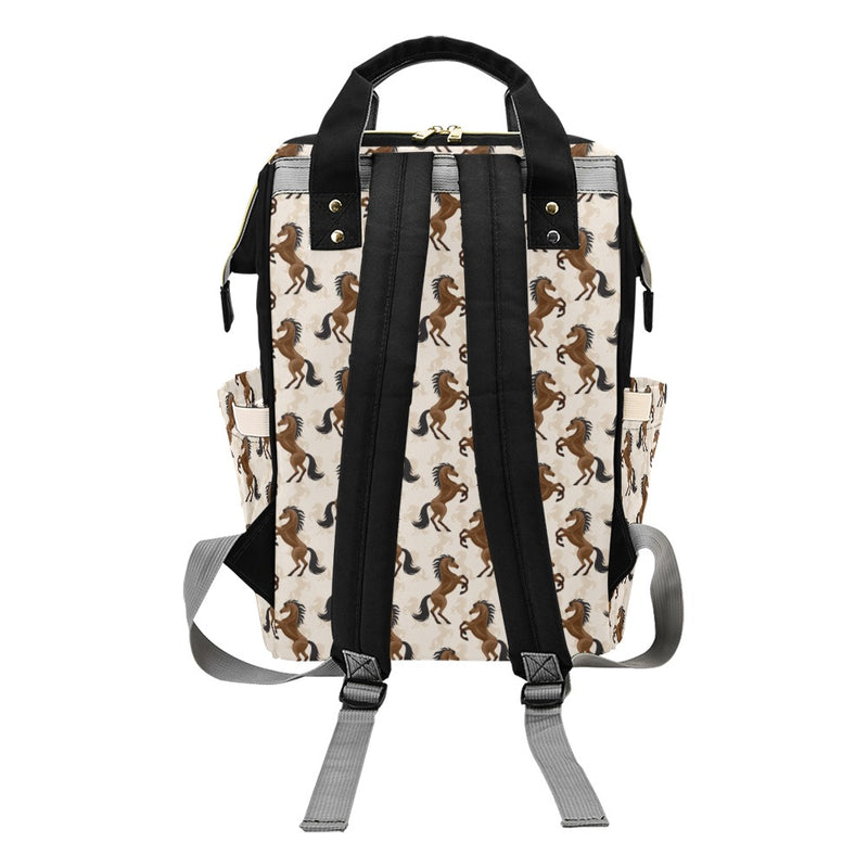 Horse Print Design LKS308 Diaper Bag Backpack