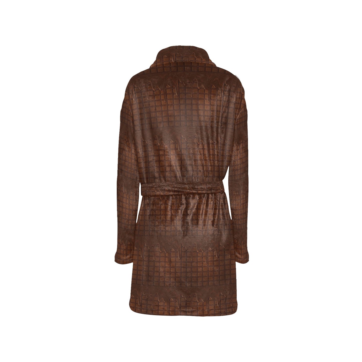 Chocolate Pattern Print Design 01 Women's Fleece Robe