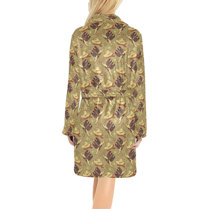 Western Cowboy Themed Women's Fleece Robe