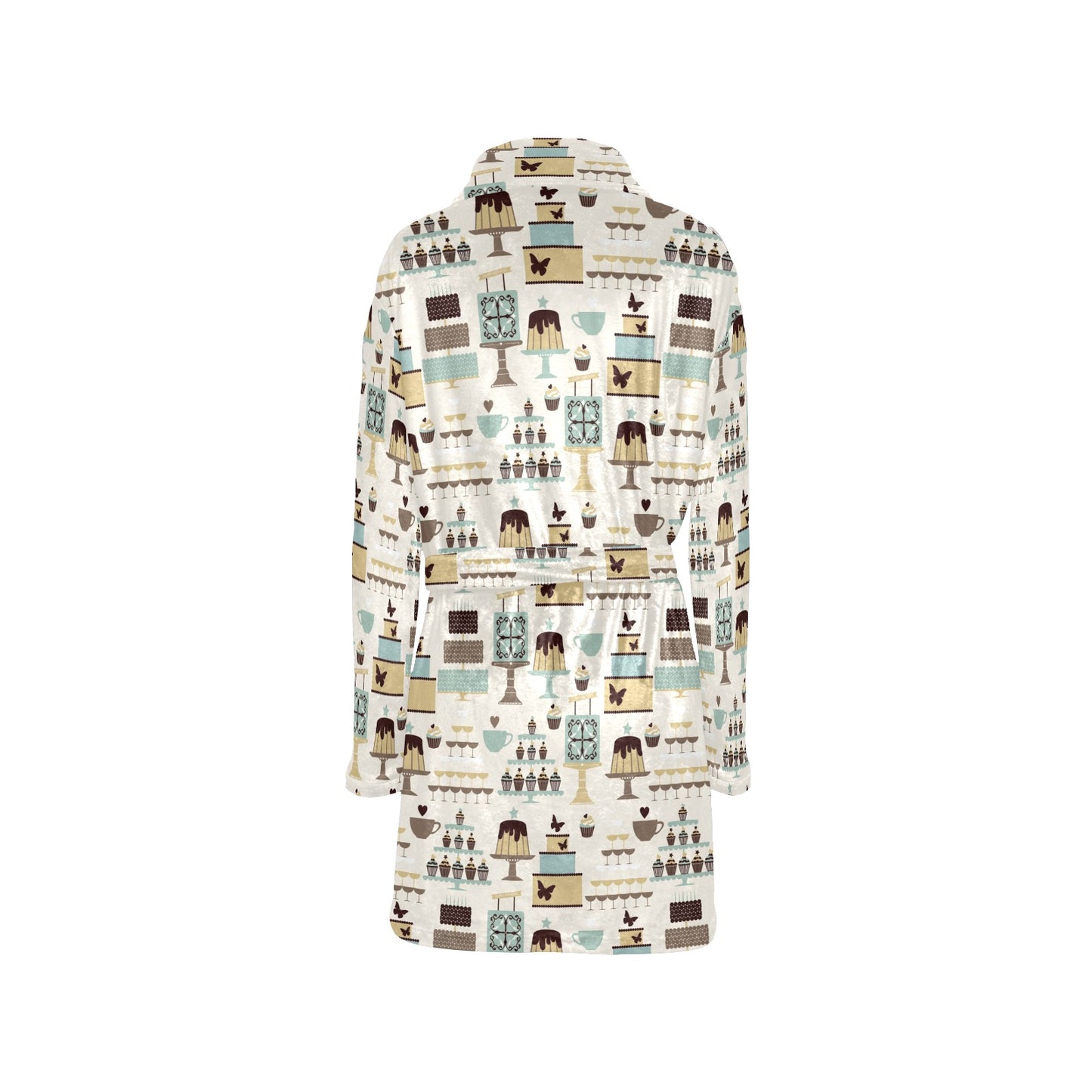 Cake Pattern Print Design 02 Women's Fleece Robe