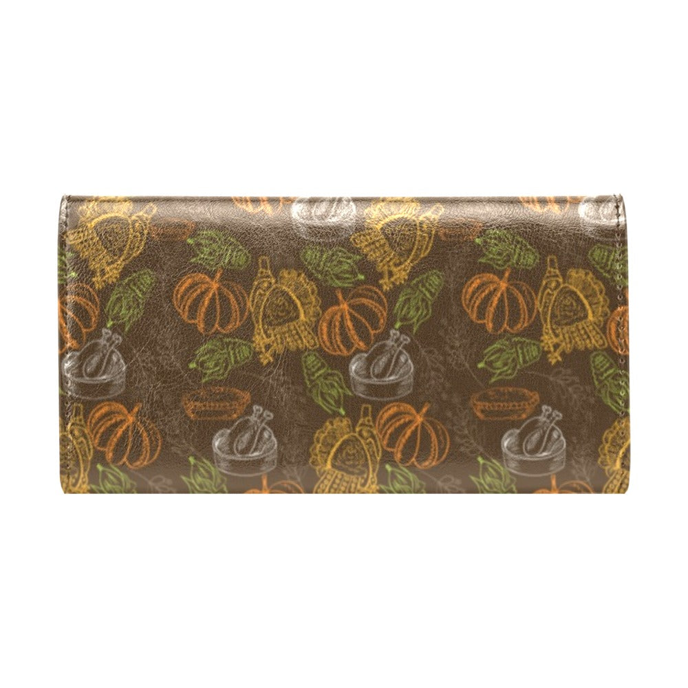 Thanksgiving Print Design LKS301 Women's Trifold Wallet