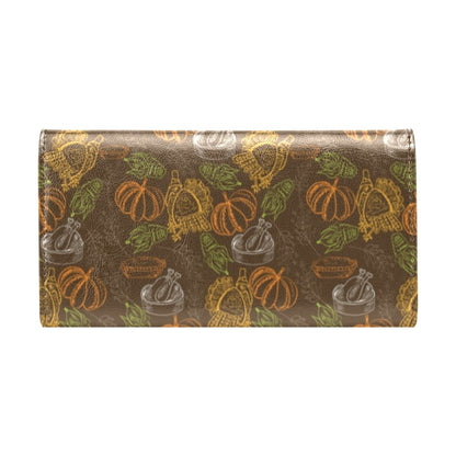 Thanksgiving Print Design LKS301 Women's Trifold Wallet
