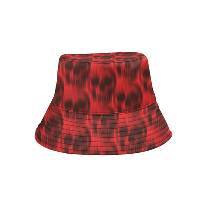 Skull Red Print Design LKS306 Unisex Bucket Hat