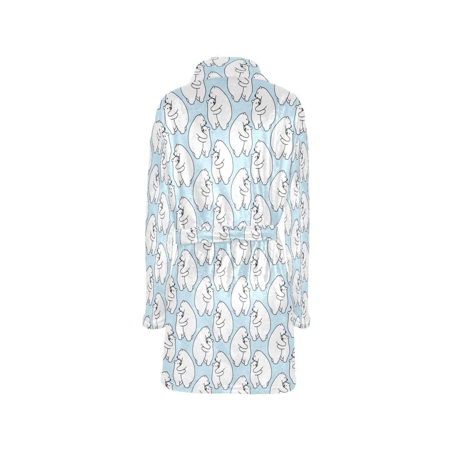 Polar Bear Pattern Print Design PB08 Women's Fleece Robe