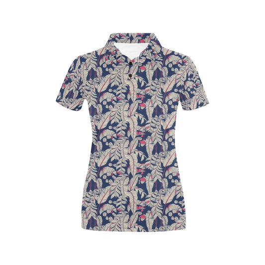Bird Of Paradise Pattern Print Design 03 Women's Polo Shirt