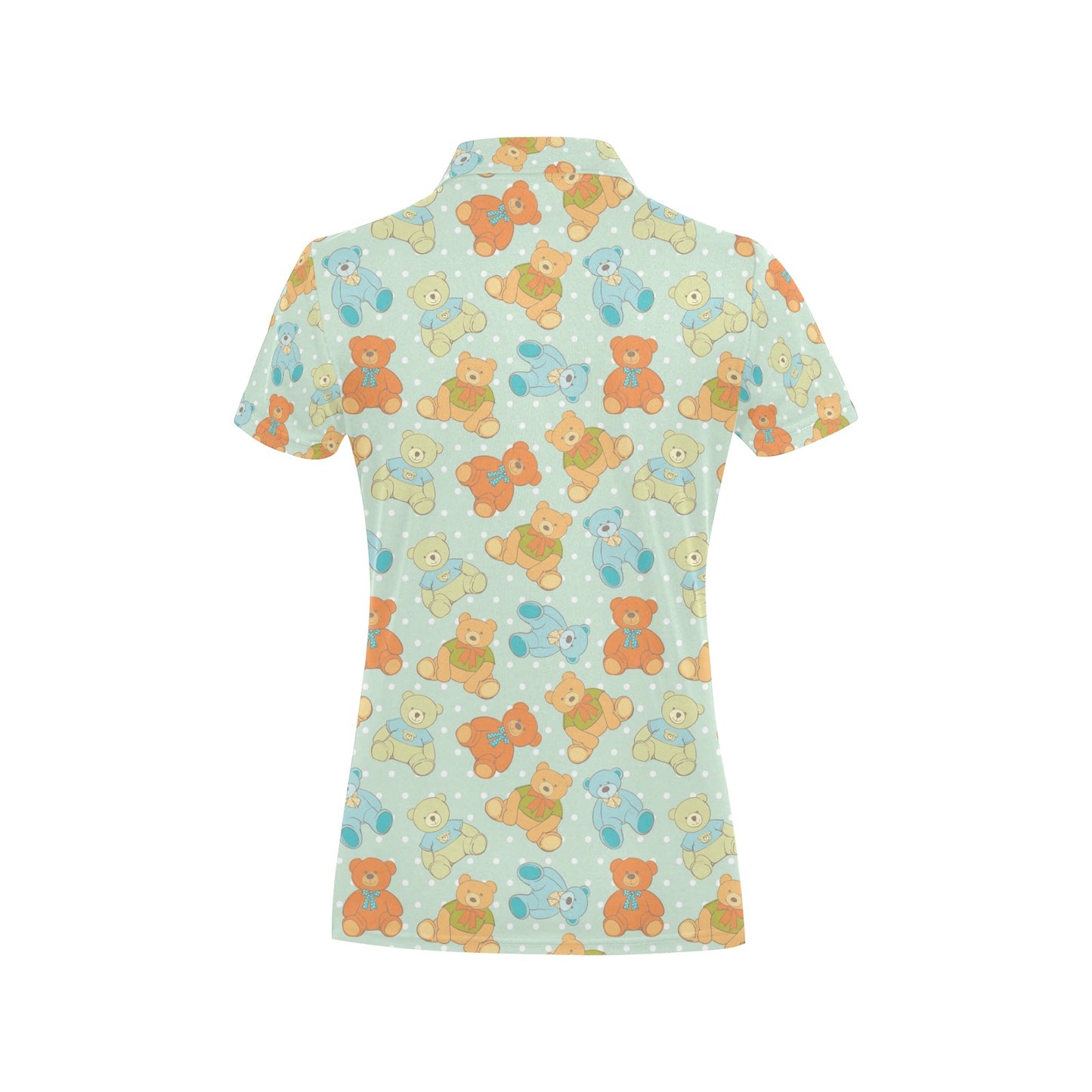 Bear Pattern Print Design 02 Women's Polo Shirt