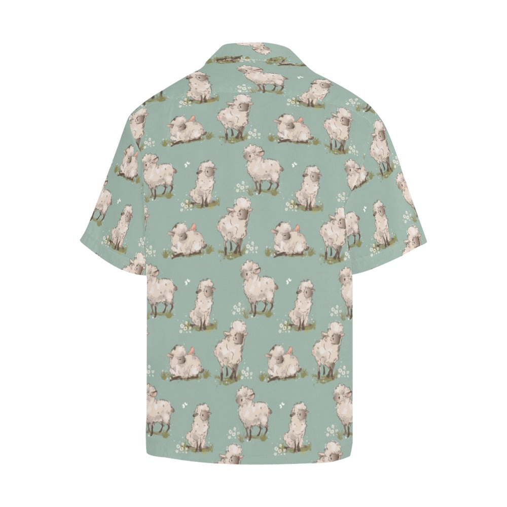 Sheep Print Design LKS405 Men's Men's Hawaiian Shirt