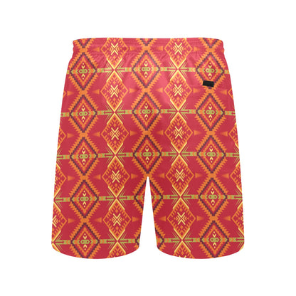 Southwest Pattern Print Design LKS305 Men's Swim Trunks Beach Shorts