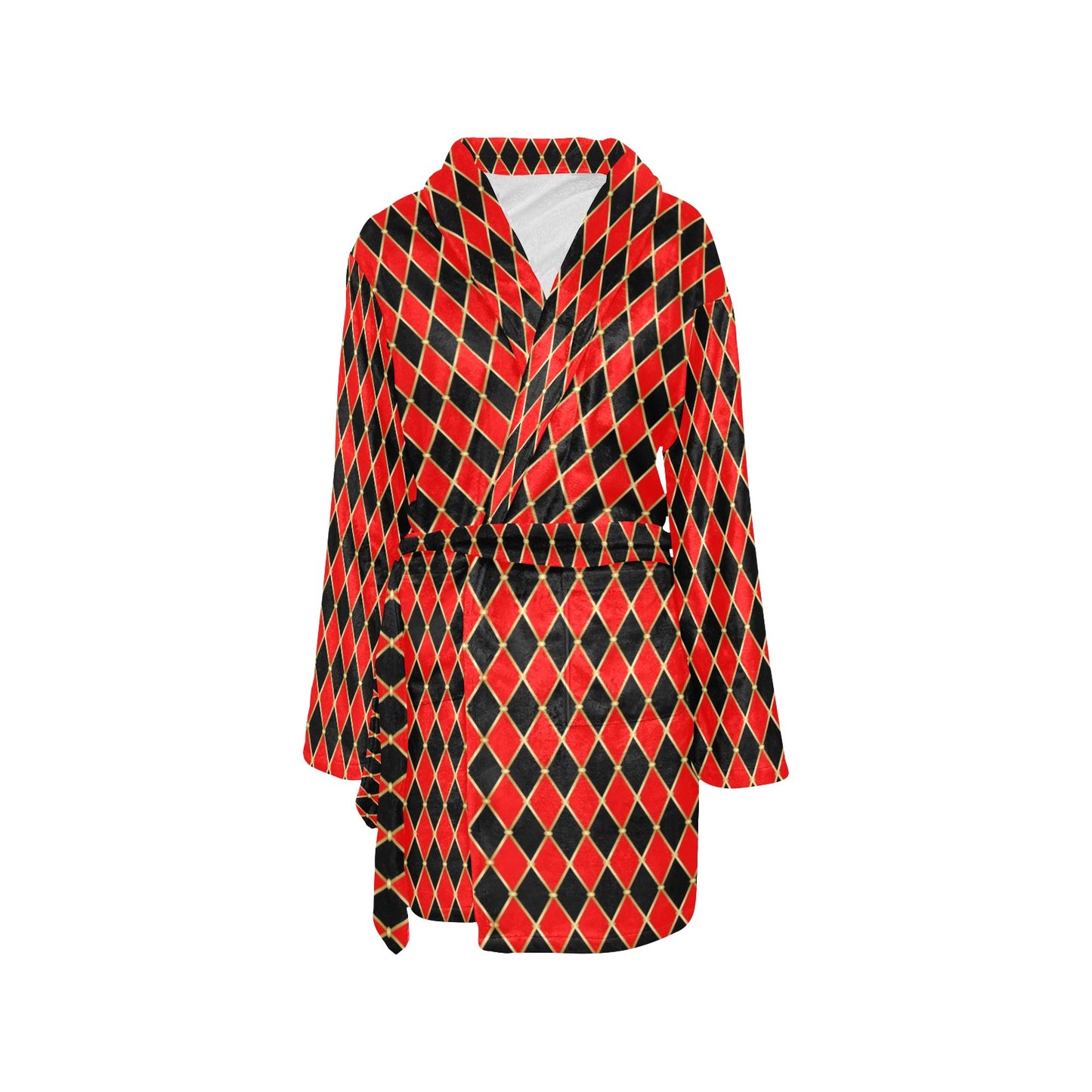 Harlequin Print Design LKS401 Women's Fleece Robe