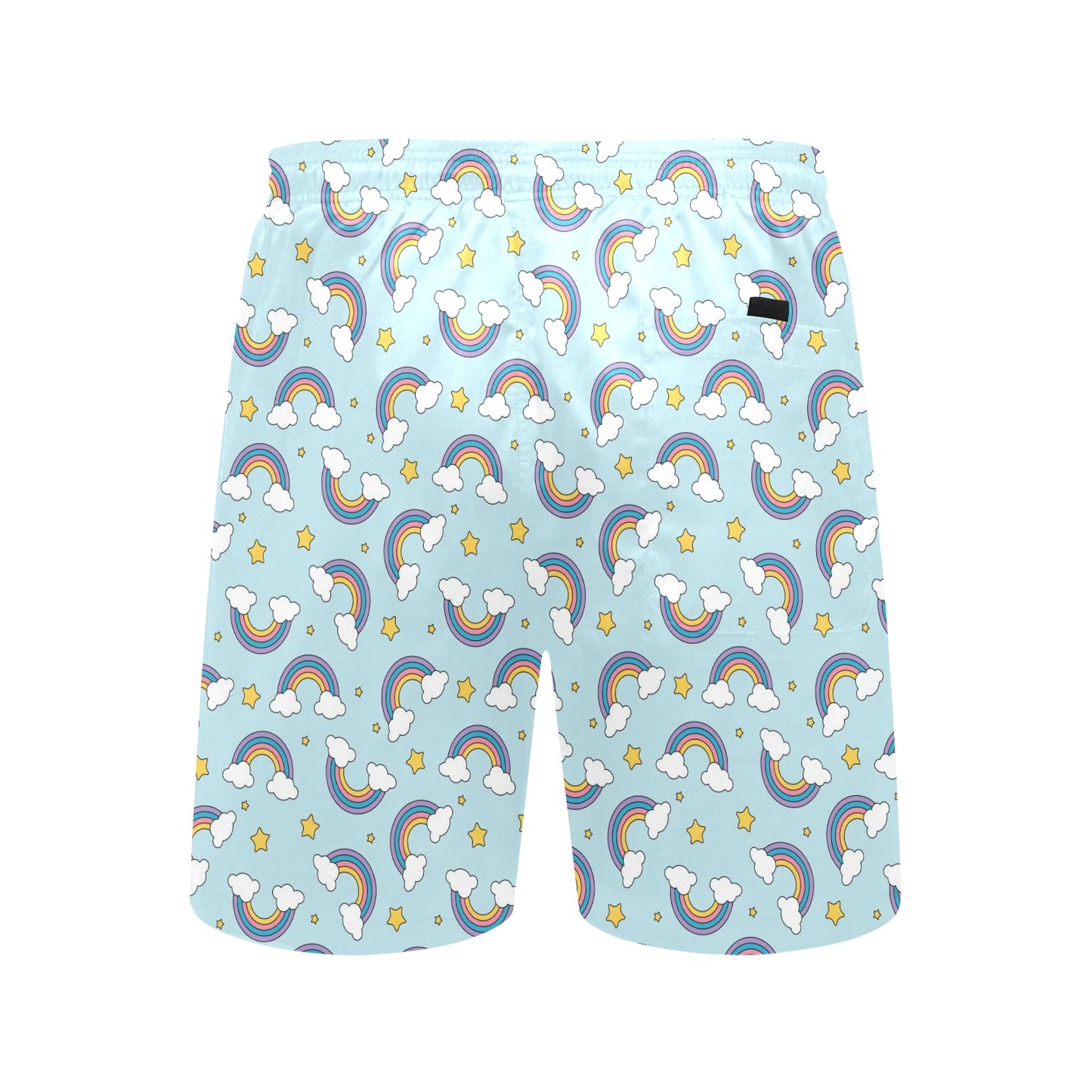 Rainbow Cloud Print Pattern Men's Swim Trunks Beach Shorts
