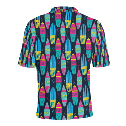Surfboard Colorful Print Design LKS302 Men Polo Shirt