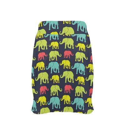 Elephant Neon Color Print Pattern 17" Golf & Pickleball Skort with Pockets