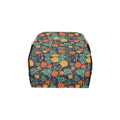 Marigold Pattern Print Design MR01 Diaper Bag Backpack