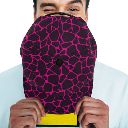 Giraffe Pink Background Texture Print Snapback Cap