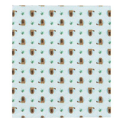 Platypus Pattern Print Design A04 Premium Quilt