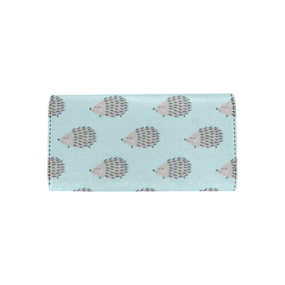 Hedgehog Pattern Print Design 02 Women's Trifold Wallet