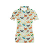 Chicken Pattern Print Design 07 Women's Polo Shirt