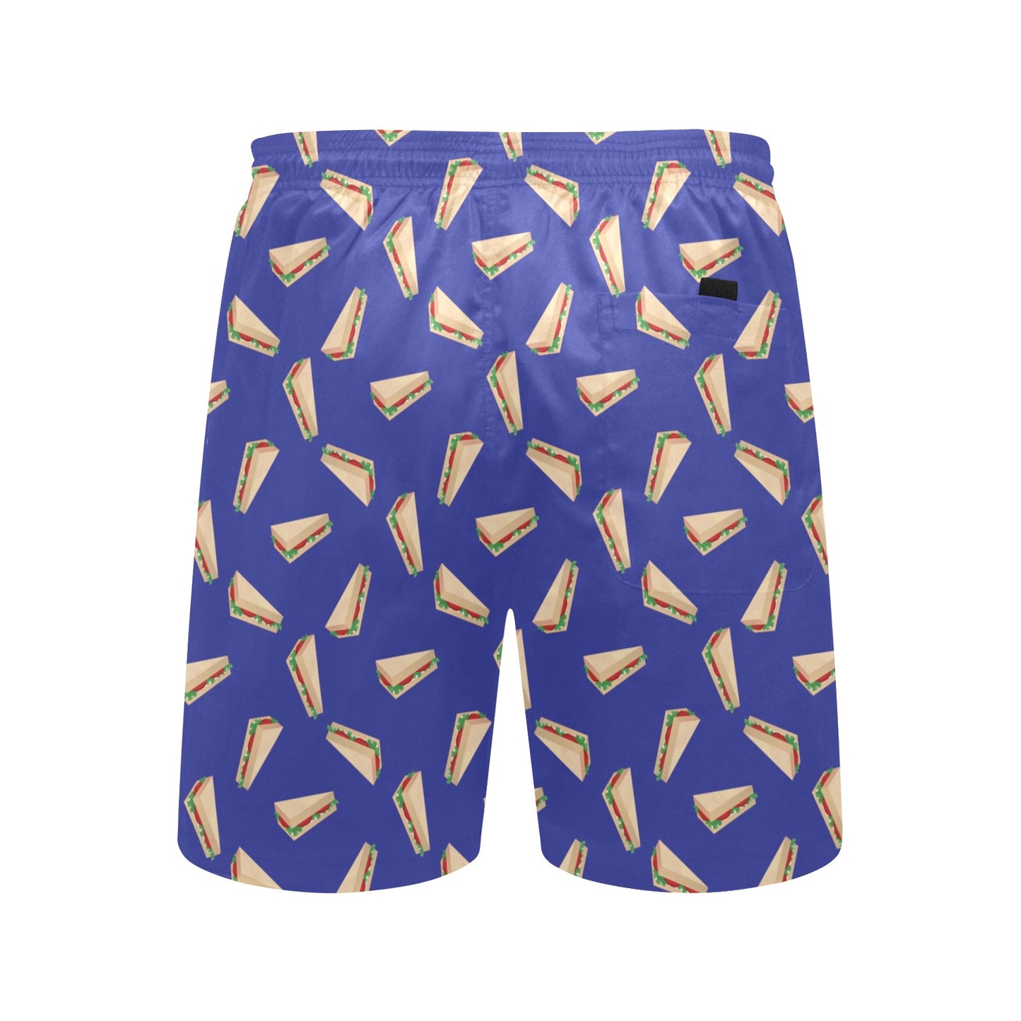 Sandwich Print Design LKS303 Men's Swim Trunks Beach Shorts