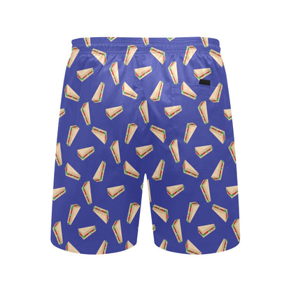 Sandwich Print Design LKS303 Men's Swim Trunks Beach Shorts