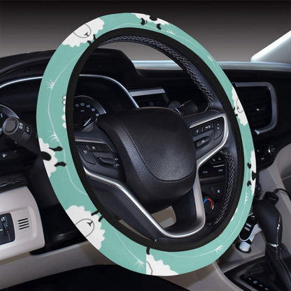 Sheep Print Design LKS404 Steering Wheel Cover with Elastic Edge